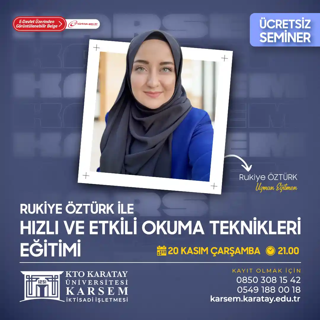 Rukiye ÖZTÜRK ile Hızlı ve Etkili Okuma Teknikleri 